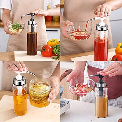 GERUSE Sauce Squeeze Bottle Set 2 Pack 17 Oz No Drip