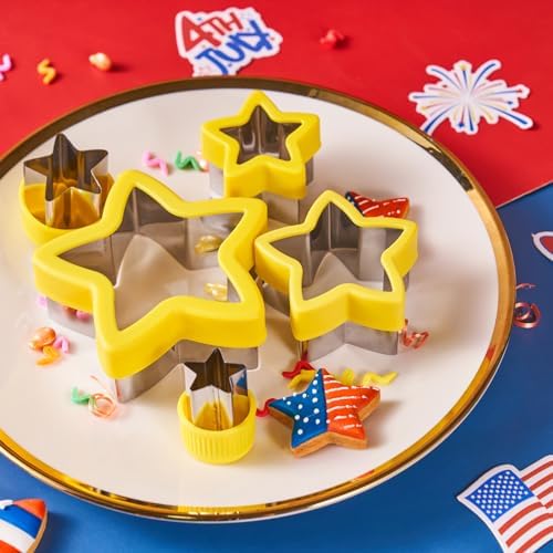 ETERSION Star Cookie Cutter Set 5 Pieces 1 to 4