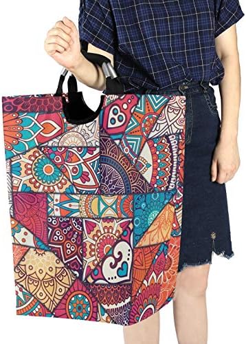 Susiyo Vintage Mandala Laundry Basket Foldable