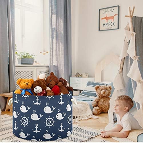 Visesunny Collapsible Laundry Basket with Cotton Handles 1