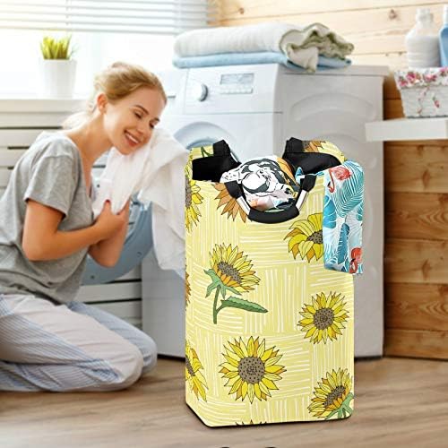 Susiyo Yellow Sunflowers Laundry Basket Foldable Hamper