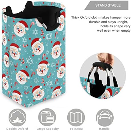 visesunny Large Capacity Laundry Hamper with Santa Design