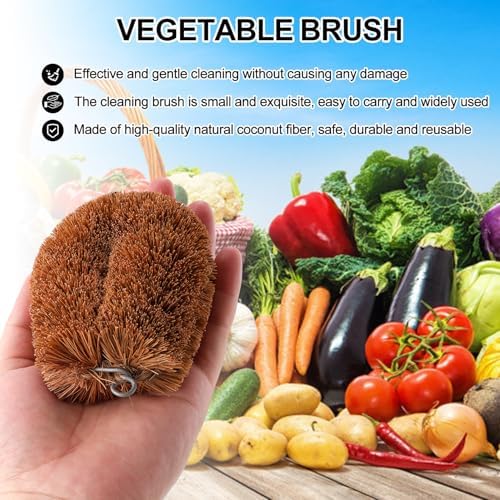 PEUTIER 2pcs Vegetable Scrubber for Food Cleaning