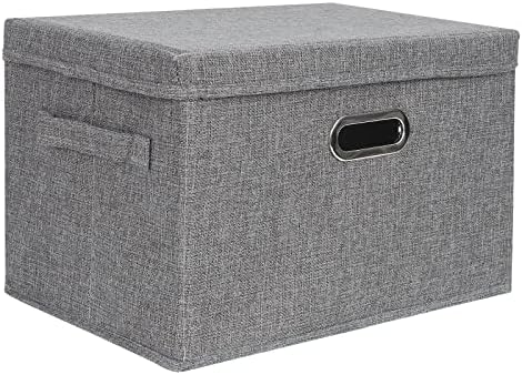 DAYARD Foldable Lidded Storage Bins with Handles