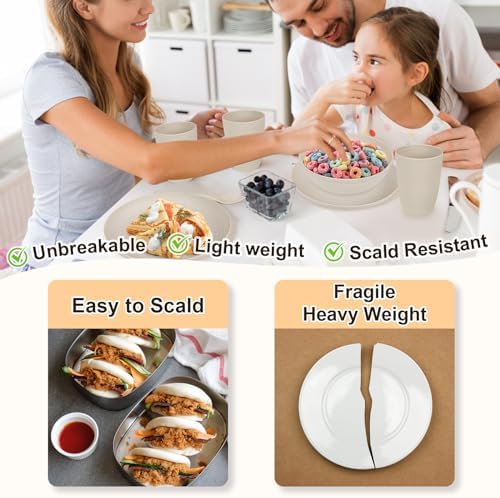 Idealic Wheat Straw Dinnerware Set 28-Piece