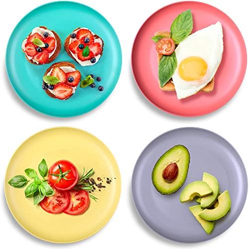 GET FRESH Bamboo Kids Plates 4-Pack Set