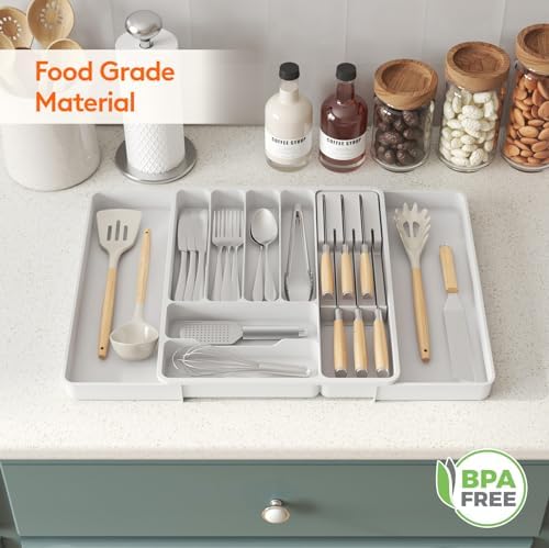 Lifewit Expandable Flatware Organizer for Kitchen Drawers