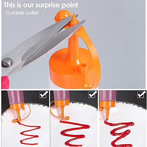 SUJUDE Condiment Squeeze Bottle Pack of 3 16 OZ