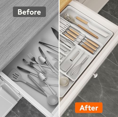 Lifewit Expandable Flatware Organizer for Kitchen Drawers