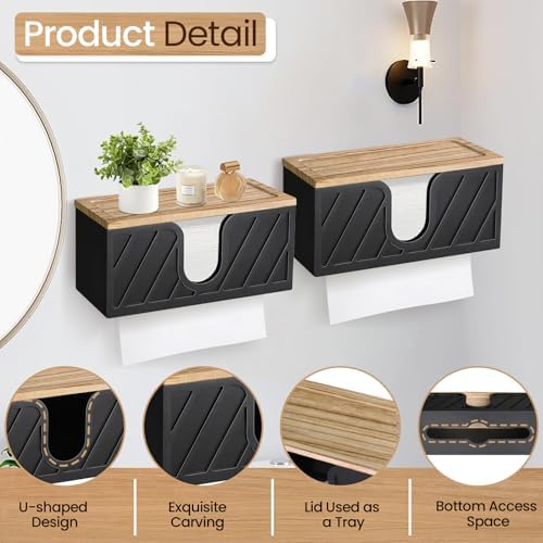 Gymvcsi Set of 2 Paper Towel Holders Wall Countertop 1