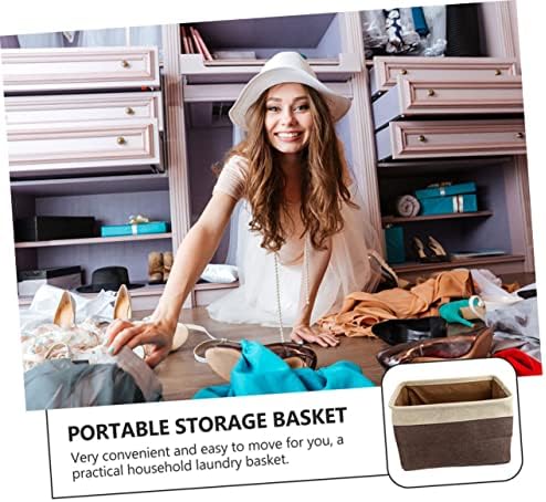 Folding Wicker Storage Basket with Lid for Home Organization 1