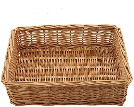 Kingwillow Rectangular Wicker Storage Basket - Natural