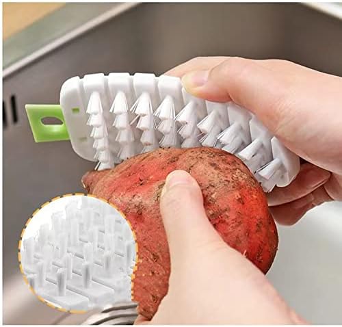Qishing 3 Pack Flexible Fruit Veggie Brush