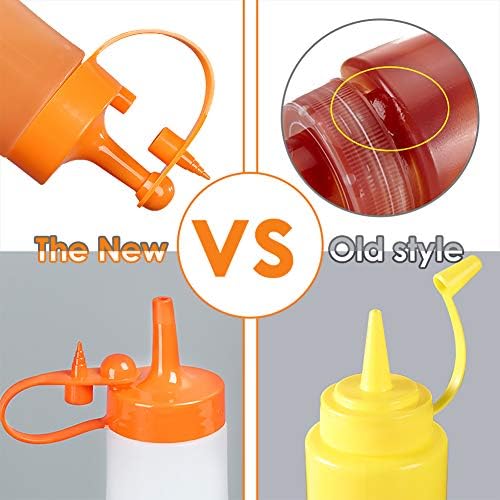 SUJUDE Condiment Squeeze Bottle Pack of 3 16 OZ