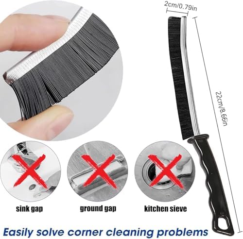 TKPARK 6PCS Hard Bristle Crevice Cleaning Brush Set