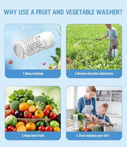 BUUO Fruit Veg Washing Machine with Hydroxyl Ion Tech
