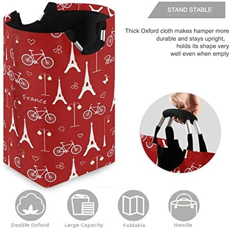 visesunny Foldable Laundry Basket with Waterproof Oxford Fabric