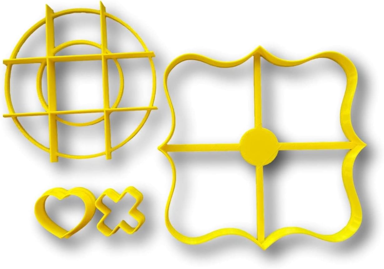 Heart Tic Tac Toe Game Cookie Cutter Set