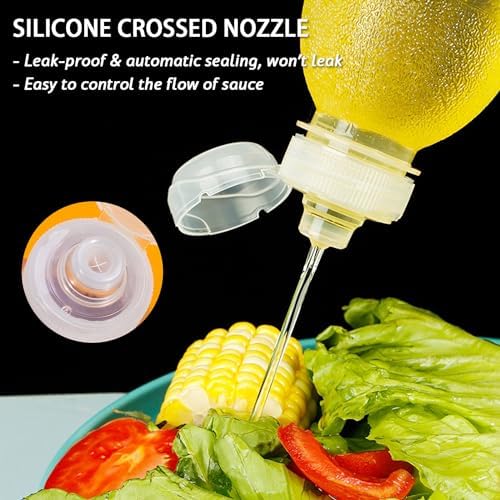 PARBEE 16oz Squeeze Bottles with Flip Top Lid 4 Pack