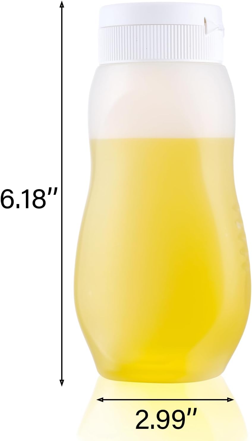 RAMFIYN 6-Pack Condiment Squeeze Bottles 12oz Flip Top