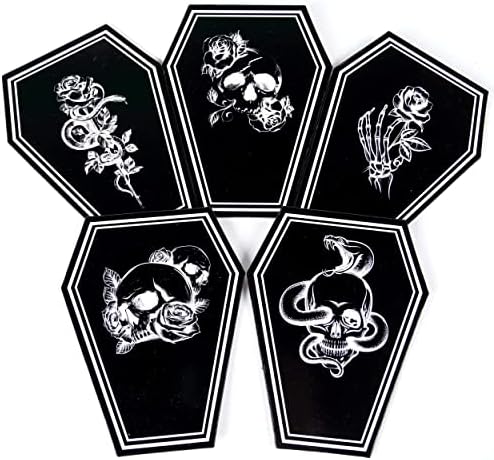 Gothelia Redemption-Mix 5 Pcs Coffin Shaped Coasters