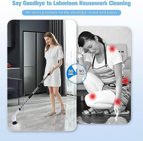 axGear Cordless Electric Spin Scrubber with 7 Brush Heads