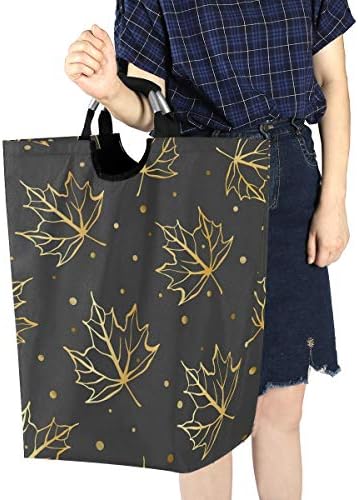 Susiyo Gold Falling Leaves Laundry Basket Foldable
