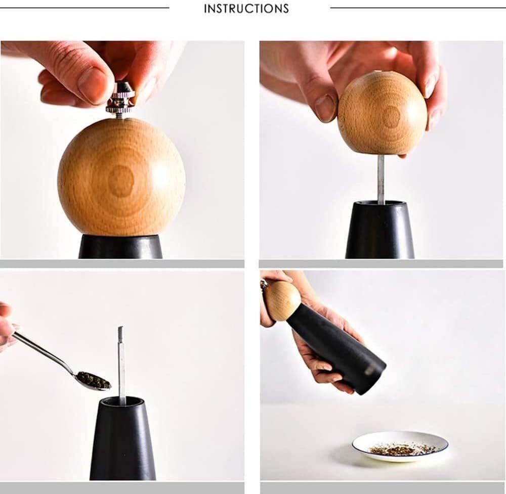 Wooden Salt and Pepper Mill Set 2 Pieces 1