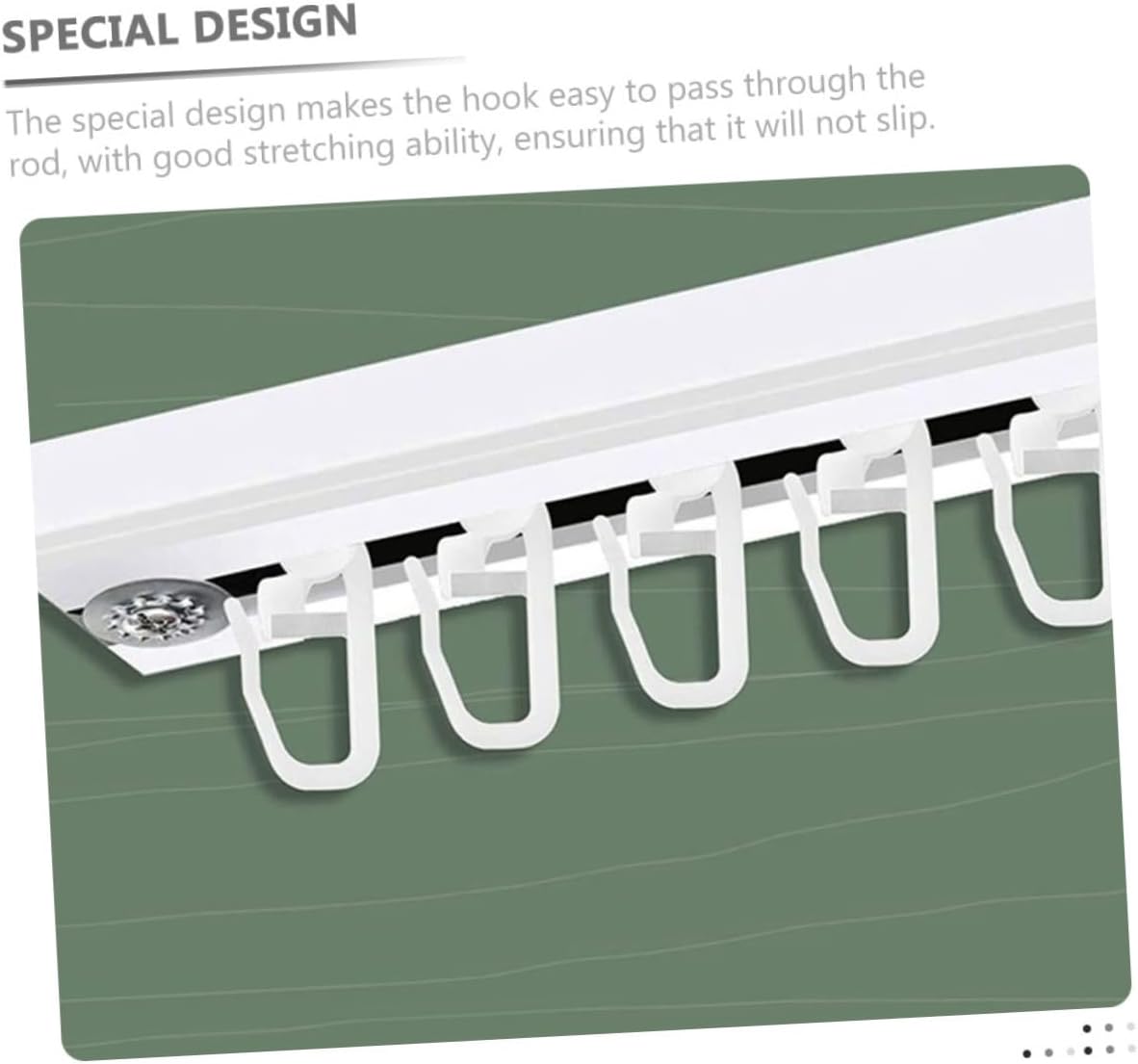 LIFKOME 50pcs Shower Curtain Hooks