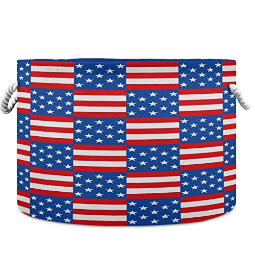visesunny Collapsible Large Capacity Basket with Cotton Handles