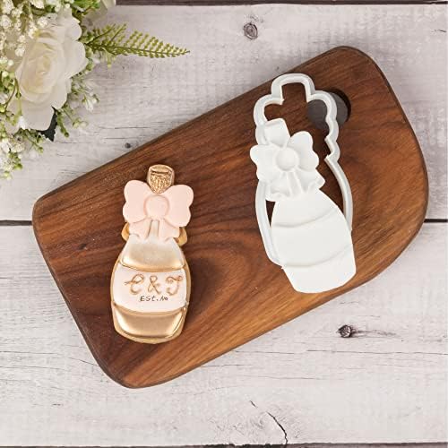 Flycalf Wedding Cookie Cutters with Plunger Stamps