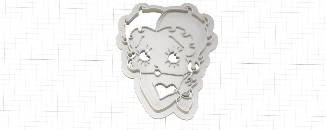 3D Printed Betty Boop Cookie Cutter for Creative Baking