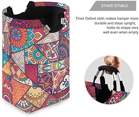 Susiyo Vintage Mandala Laundry Basket Foldable