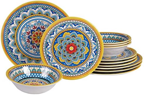 Certified International Portofino 12Pc Melamine Dinnerware Set
