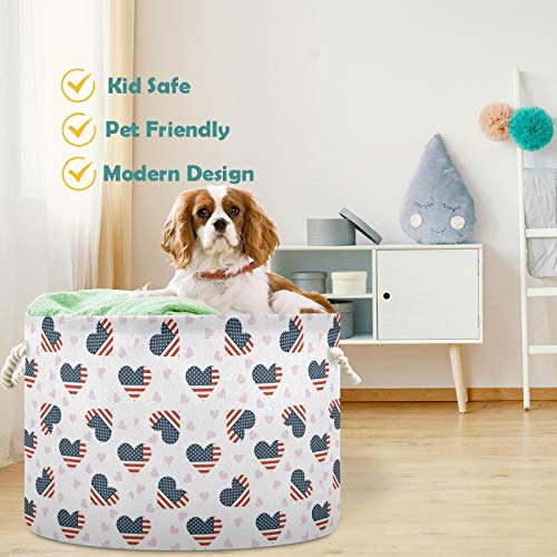 visesunny Collapsible Laundry Basket with Durable Handles