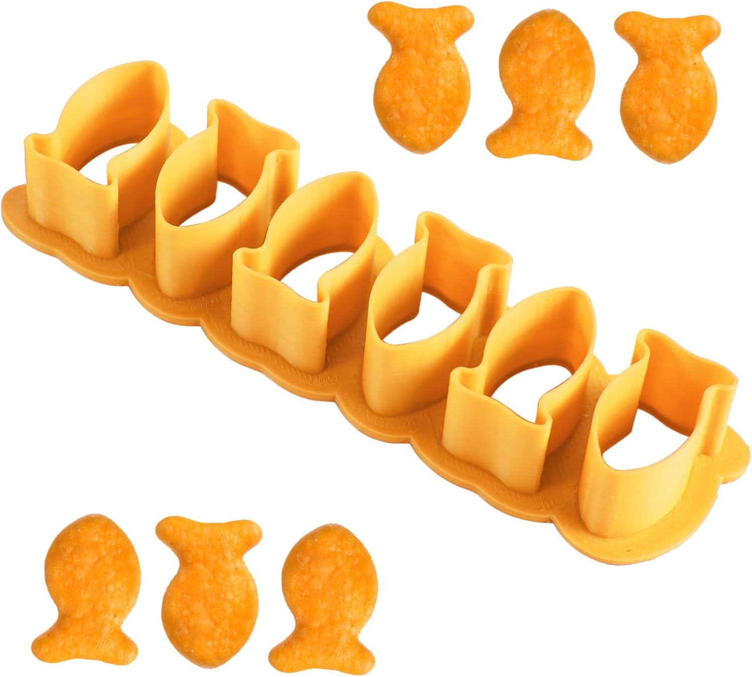 Mini Goldfish Cookie Cutter Set 6 Pieces Yellow