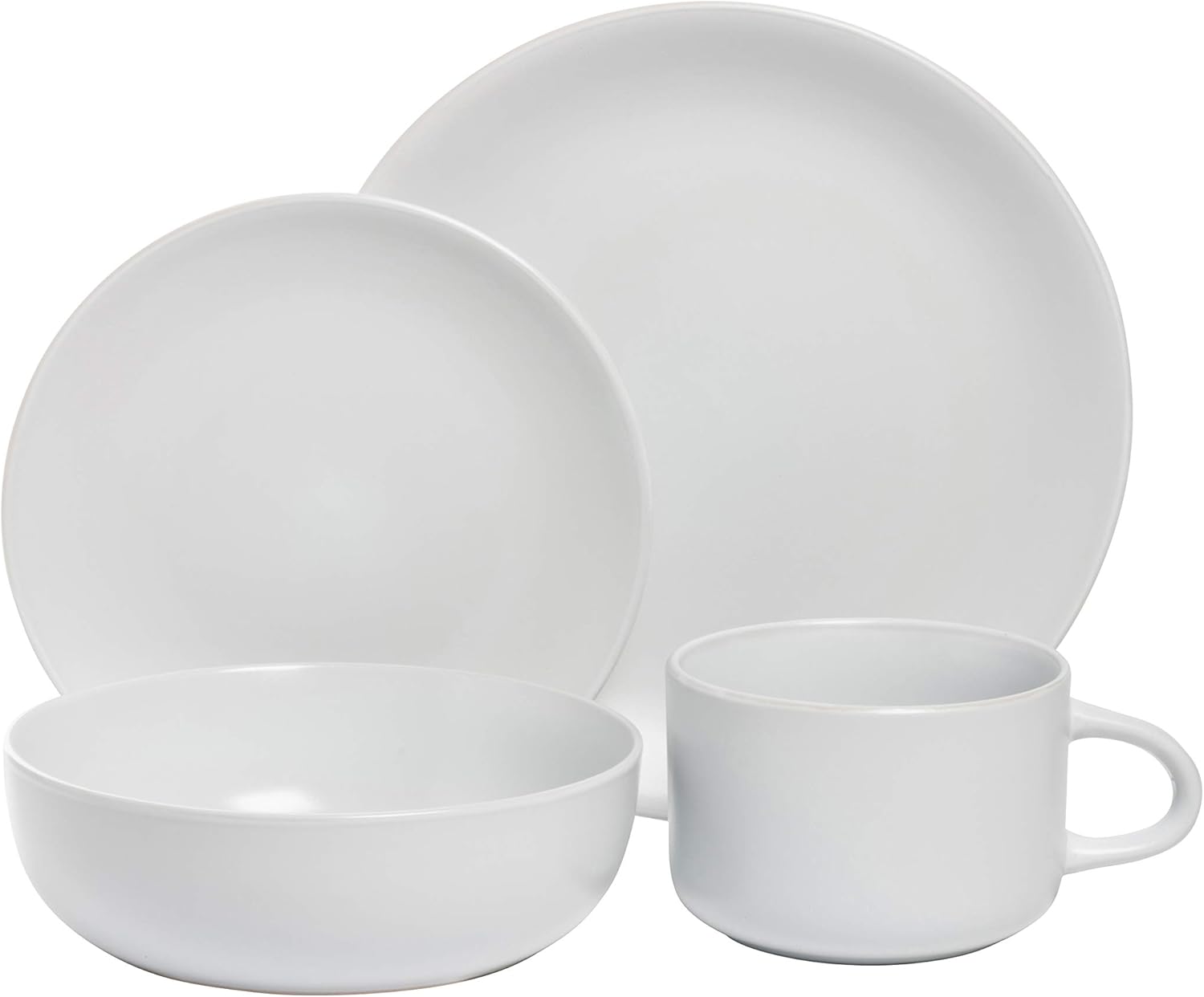 10 Strawberry Street Wazee Matte Coupe Dinnerware Set of 16 1