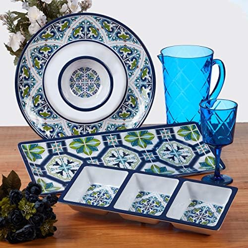 Certified International Mosaic Melamine Dinner Plates Set of 6 1