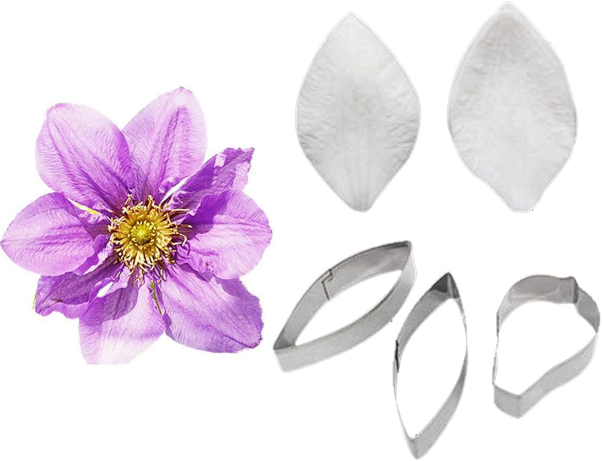 GGW Clematis Petals Fondant Mold Set 5pcs