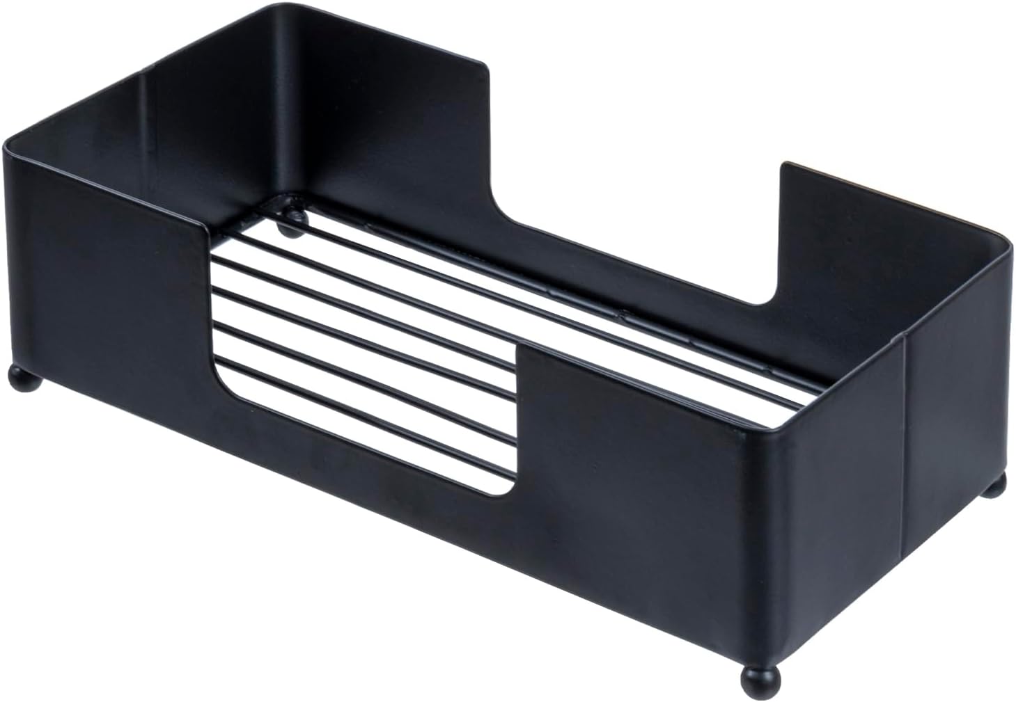 MyGift Modern Matte Black Metal Paper Towel Holder