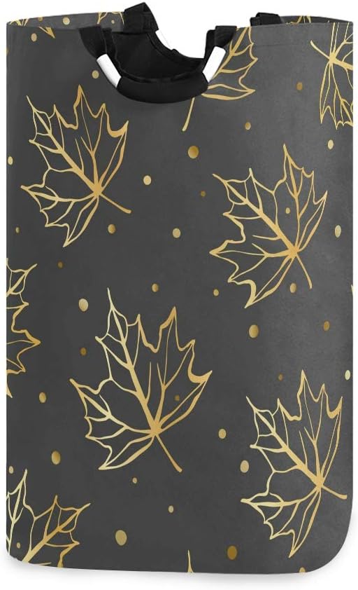 Susiyo Gold Falling Leaves Laundry Basket Foldable
