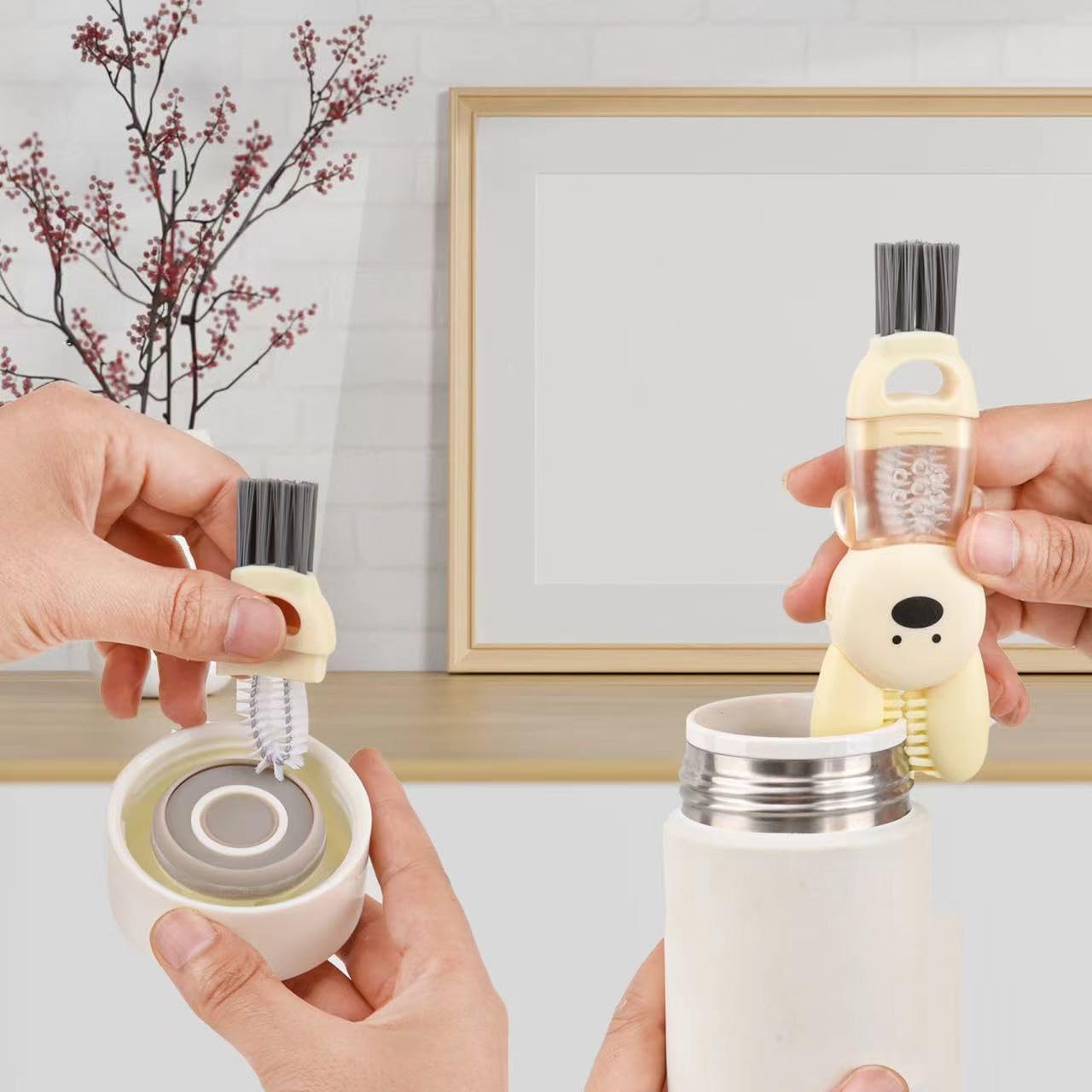 4 in 1 Cup Lid Cleaning Brush Set 3pcs 1