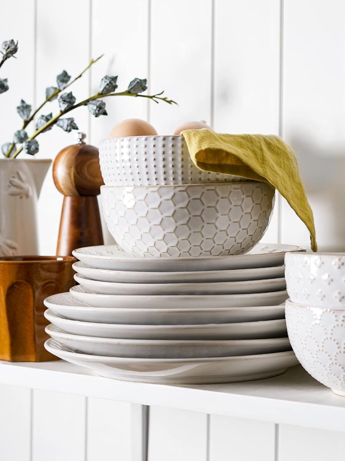 LE TAUCI 16 Piece Dinnerware Set Arctic White