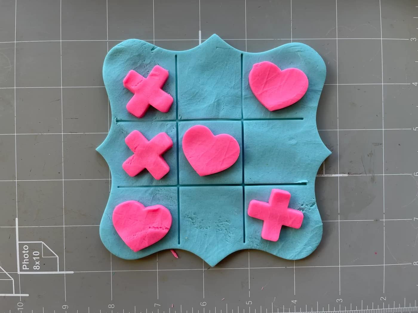 Heart Tic Tac Toe Game Cookie Cutter Set
