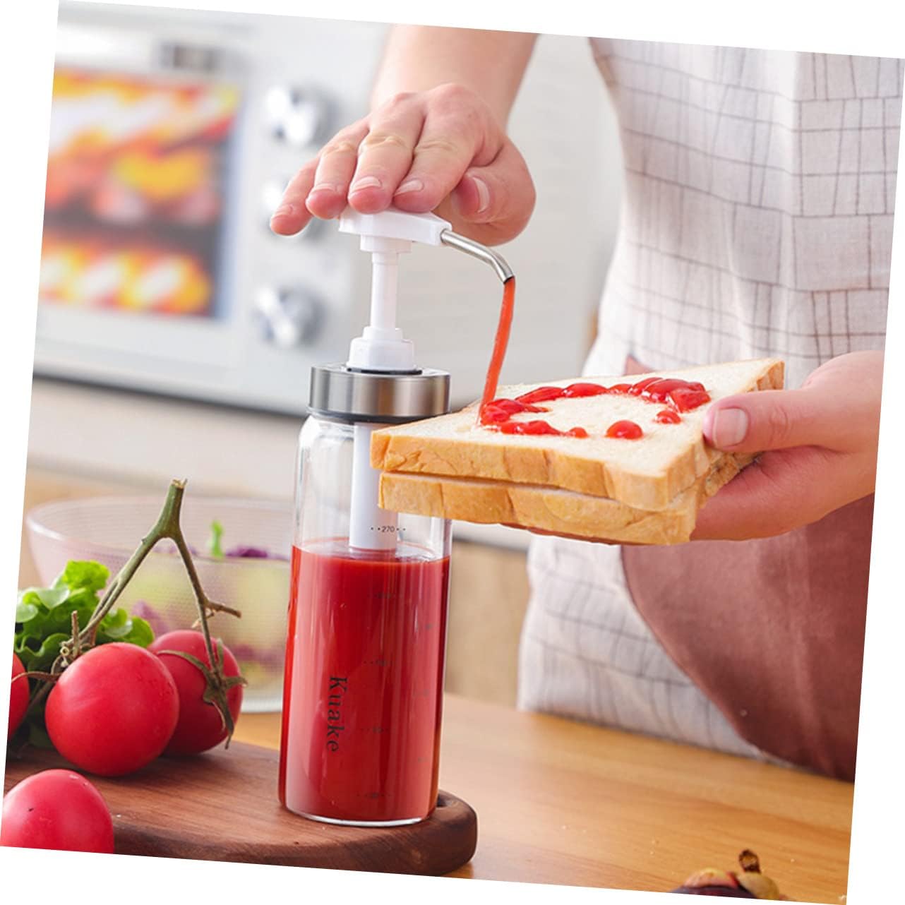 Zerodeko 500ml Condiment Squeeze Bottle with Spring Lid