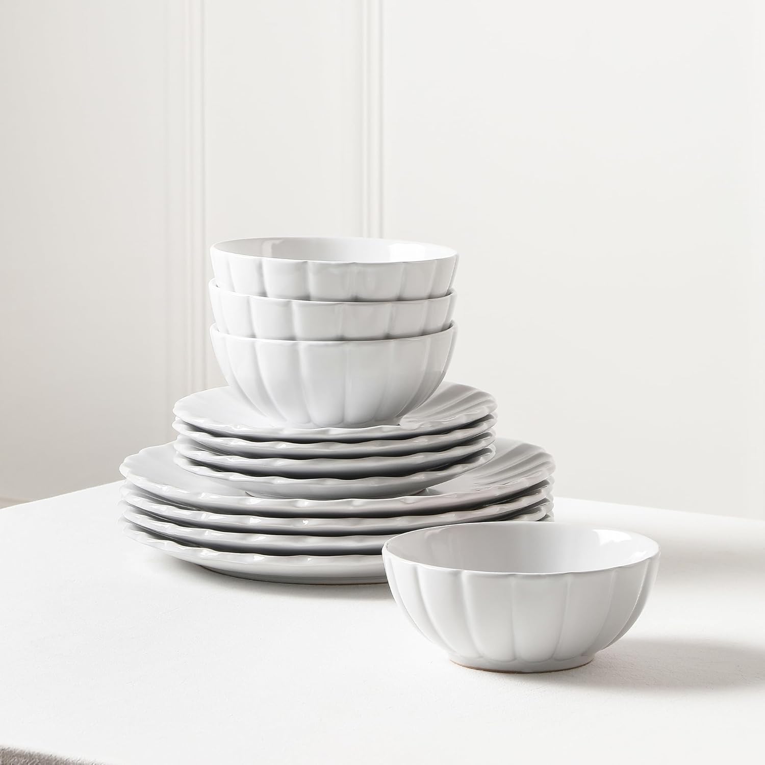 Earth Clay Phoenix 12-Piece Stoneware Dinnerware Set