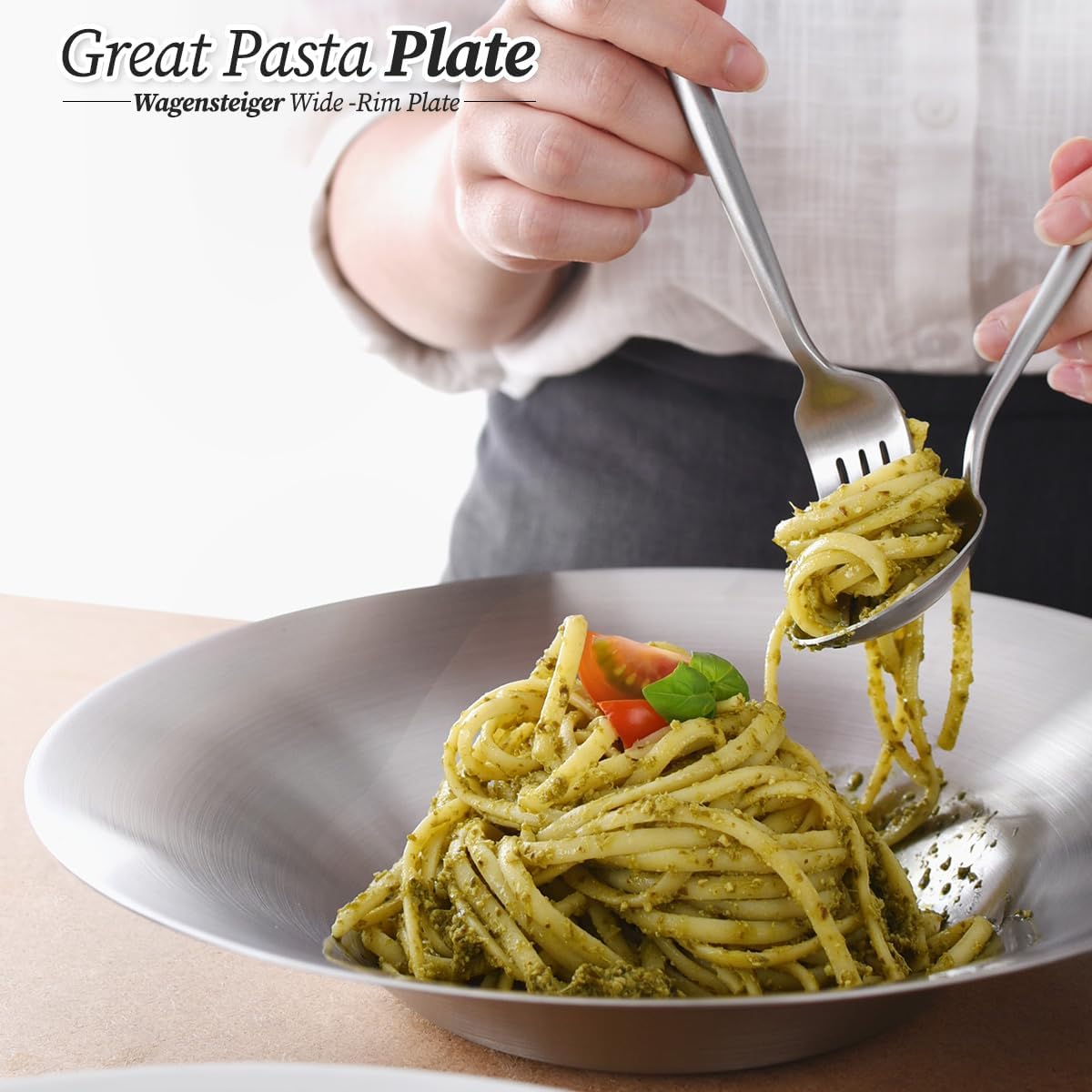 WAGENSTEIGER 4-Piece Brushed Stainless Steel Plates Set