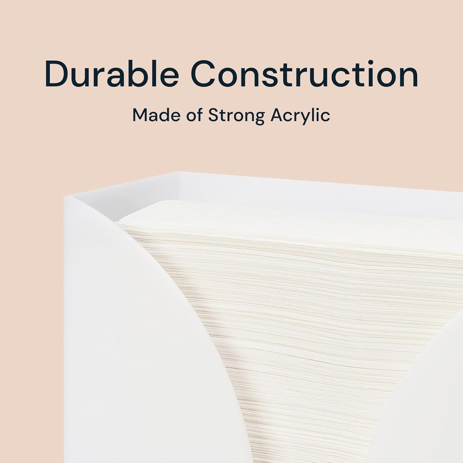 SimplyImagine Countertop Paper Towel Holder - White Acrylic
