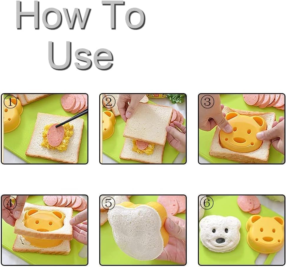 HUAfengLan 3PCS Sandwich Cutter Set for Sandwiches Cakes Cookies