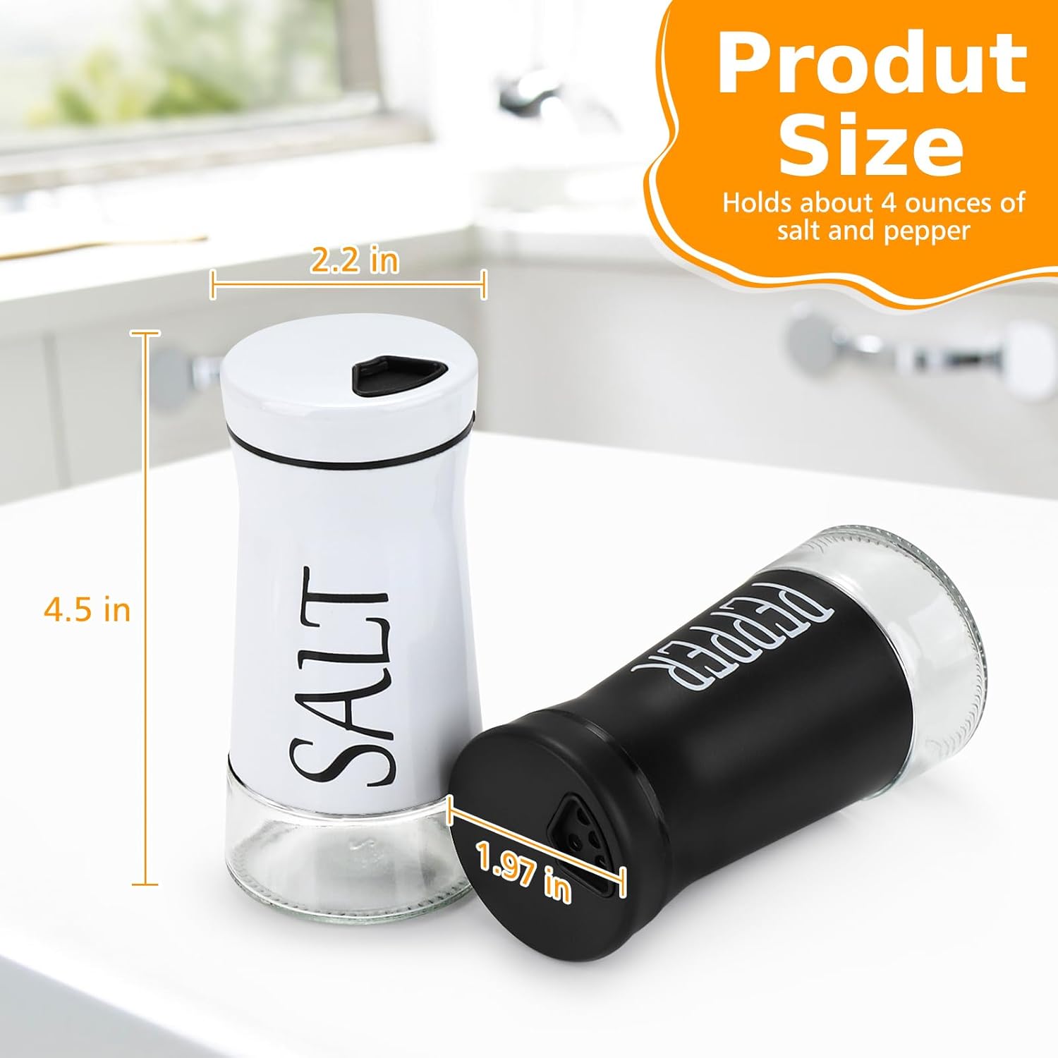 Accmor Adjustable Salt Pepper Shakers Set